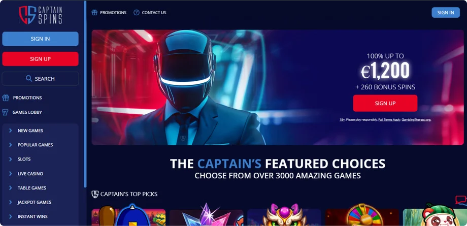 Captain Spins casino