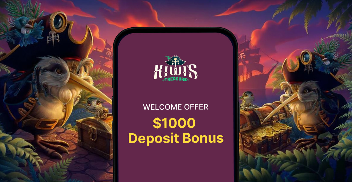 Kiwi's Treasure welcome bonus