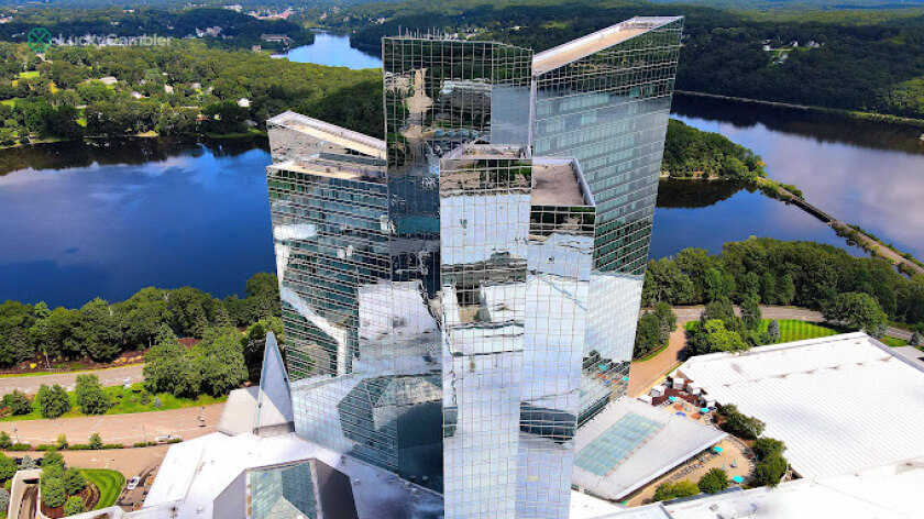 An aerial view of Mohegan Sun, the second largest casino in the United States