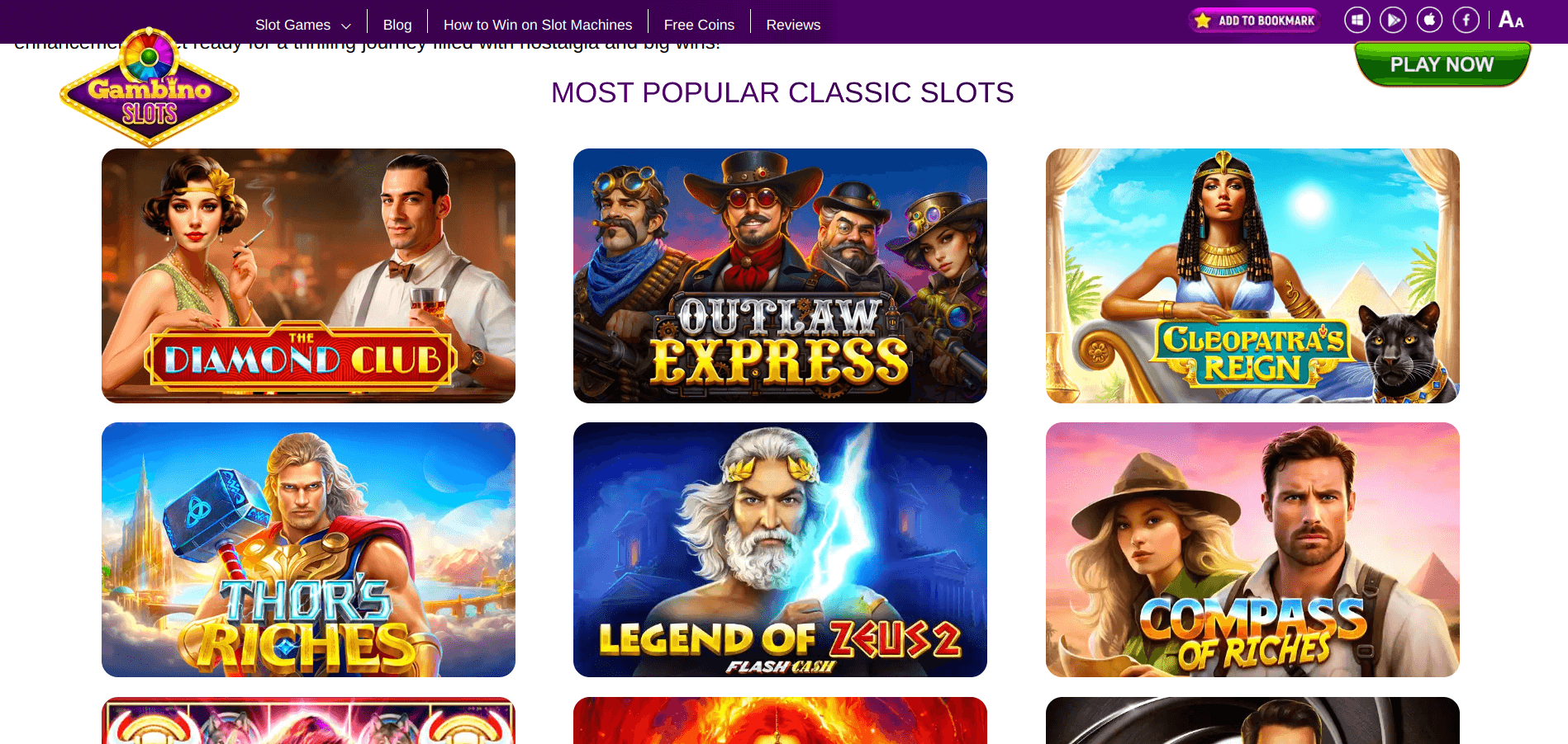 Image of Gambino Slots casino games