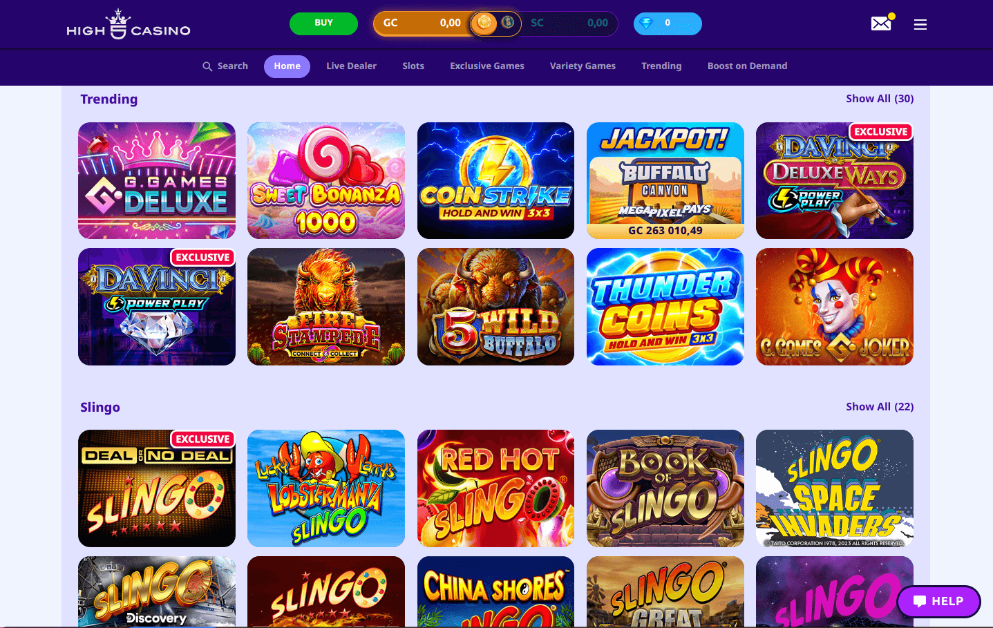 high 5 social casino games image