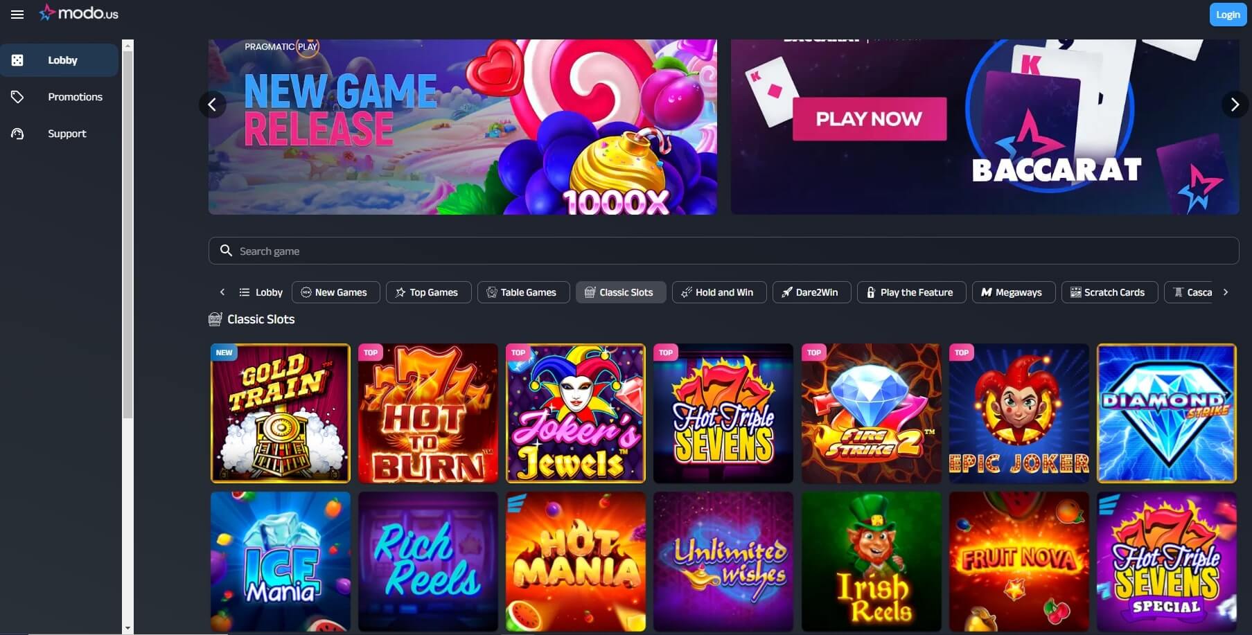 modo casino slots