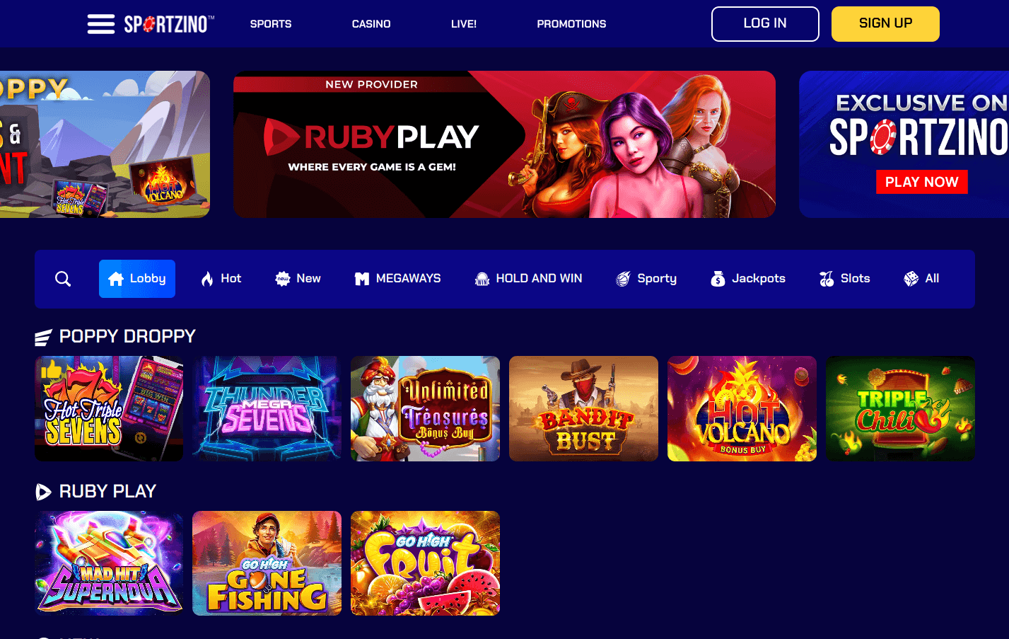 sportzino social casino image