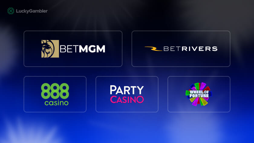 Top online casinos for video poker: 888 Casino, BetRivers, Wheel of Fortune, BetMGM, Party Casino