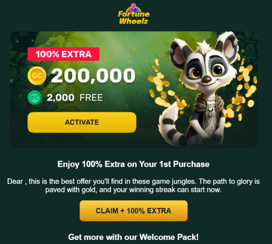 Get your welcome bonus