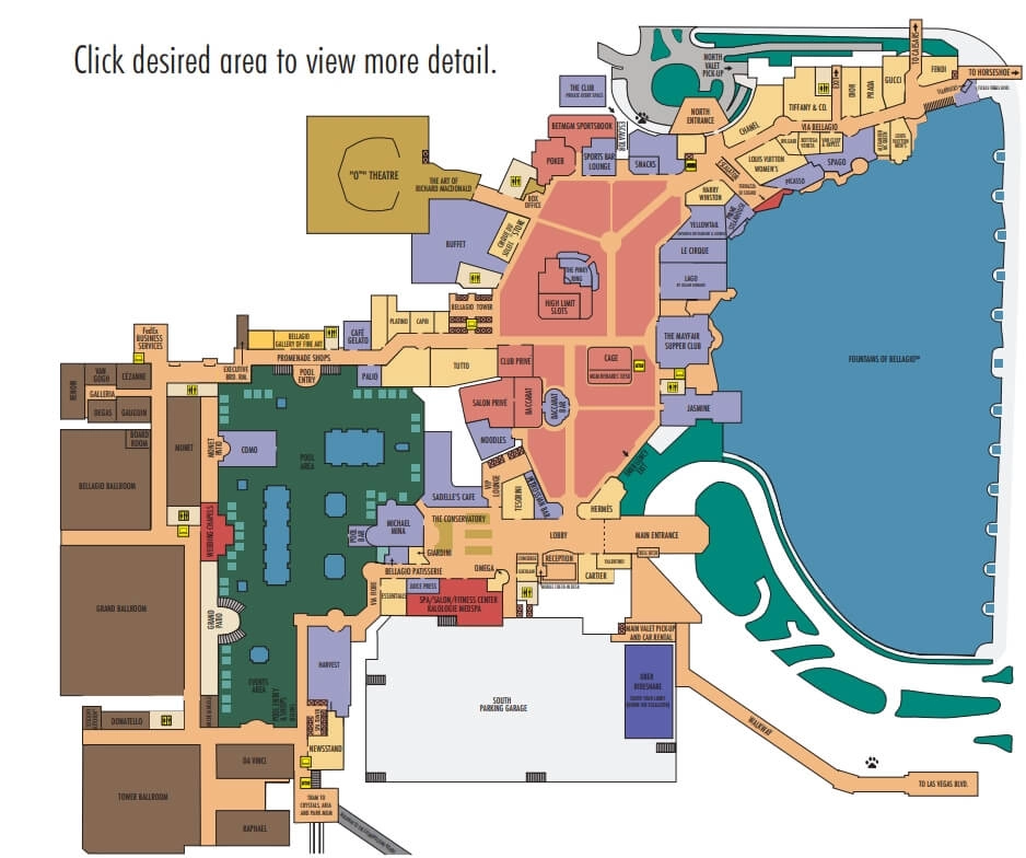 Bellagio Casino floor plan