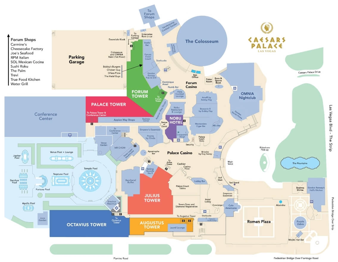 Caesars Palace floor plan