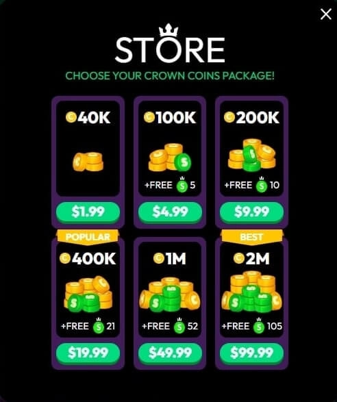 crown coins сasino sweep image
