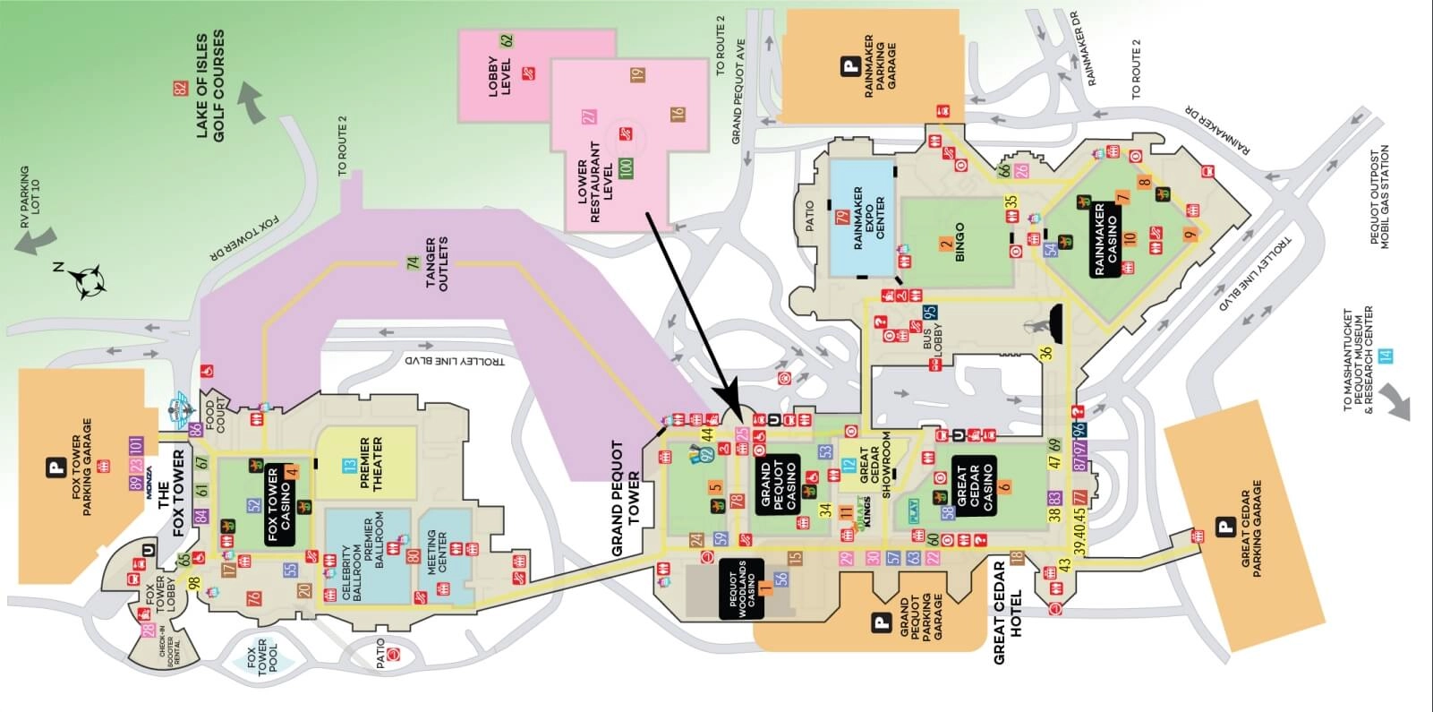 foxwoods casino floor plan