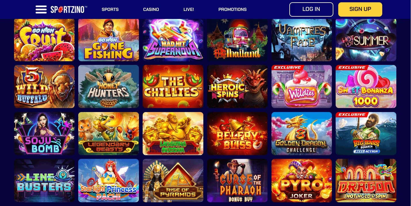 Sportzino slots