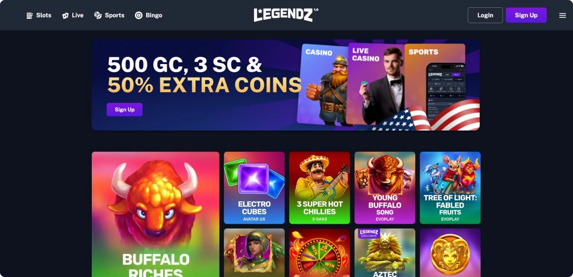 Legendz Casino games