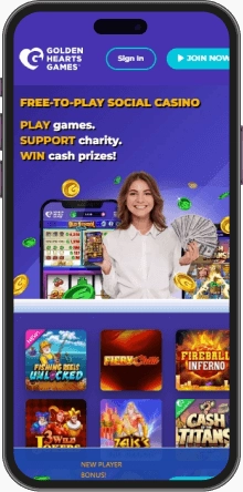 golden hearts games casino phone image