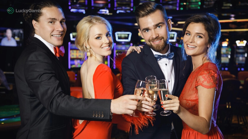 People enjoying their time at a casino