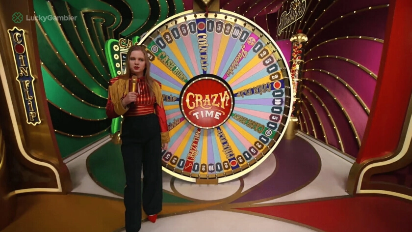 Crazy Time game with a woman dealer Crazy Time game with a woman dealer