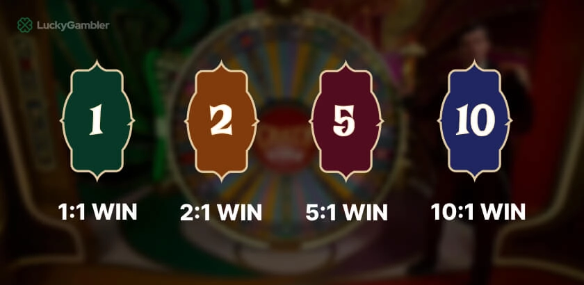 Crazy Time infographic explaining the wheel segments and bets