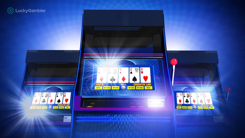 Visually appealing image of a video poker machine