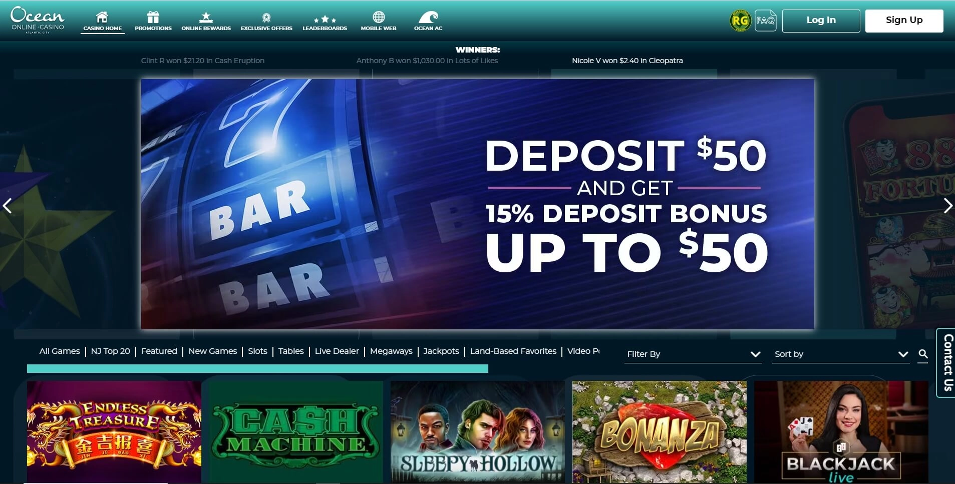 oceancasino games