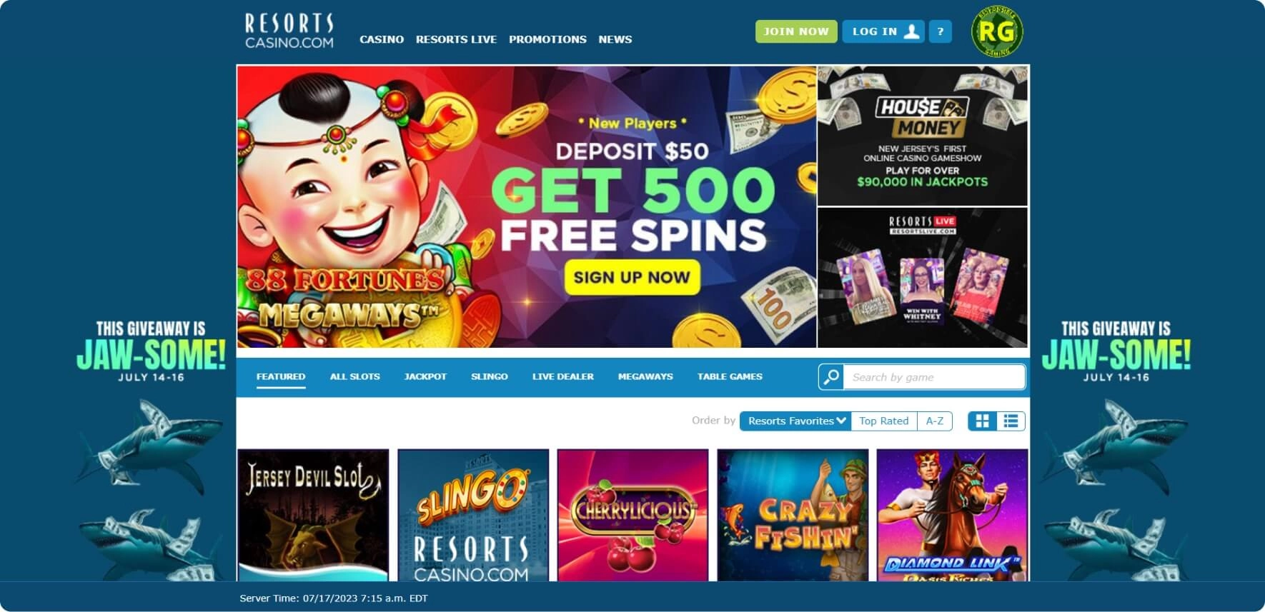 resorts main casino image
