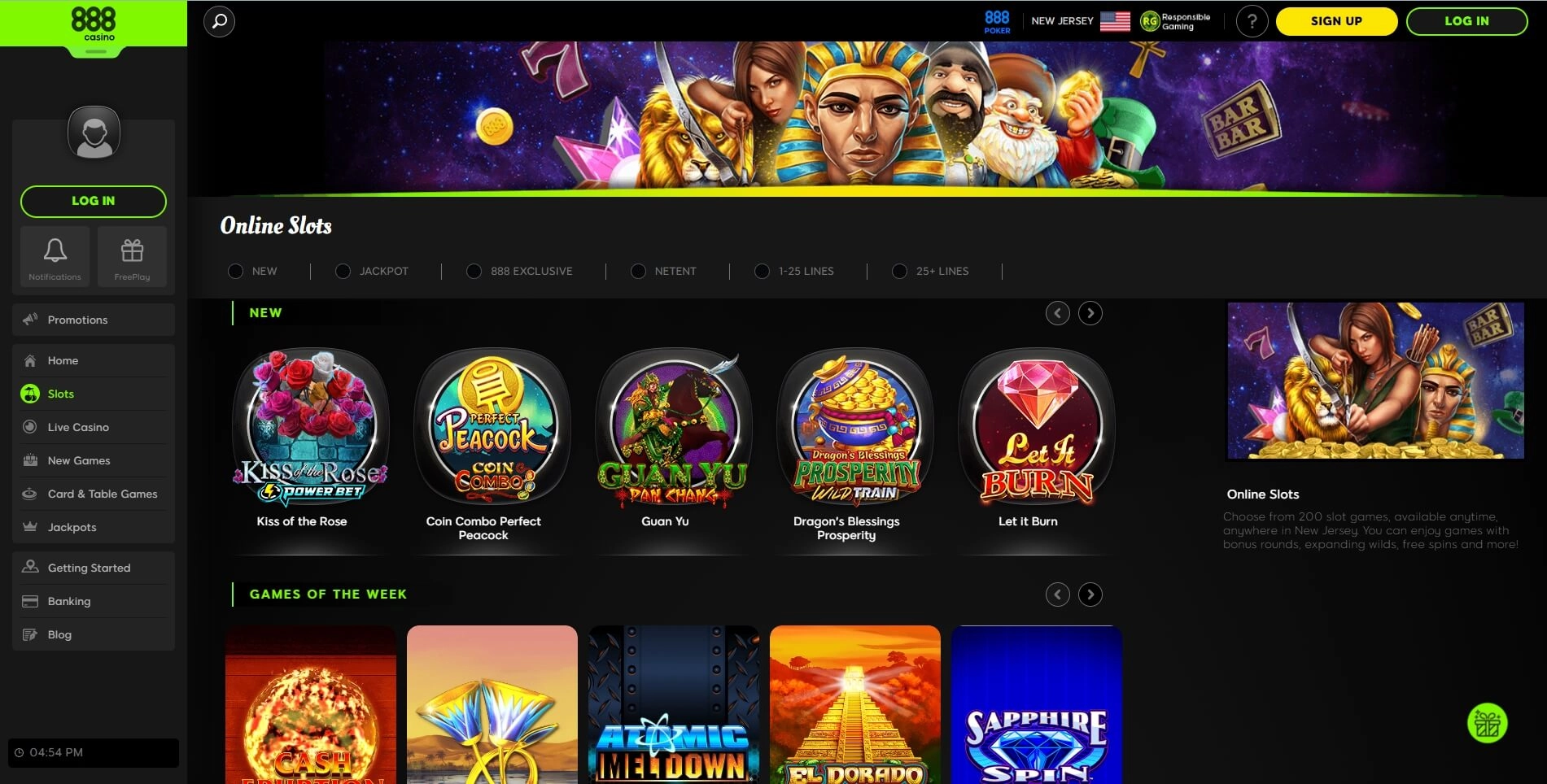 888 casino slots