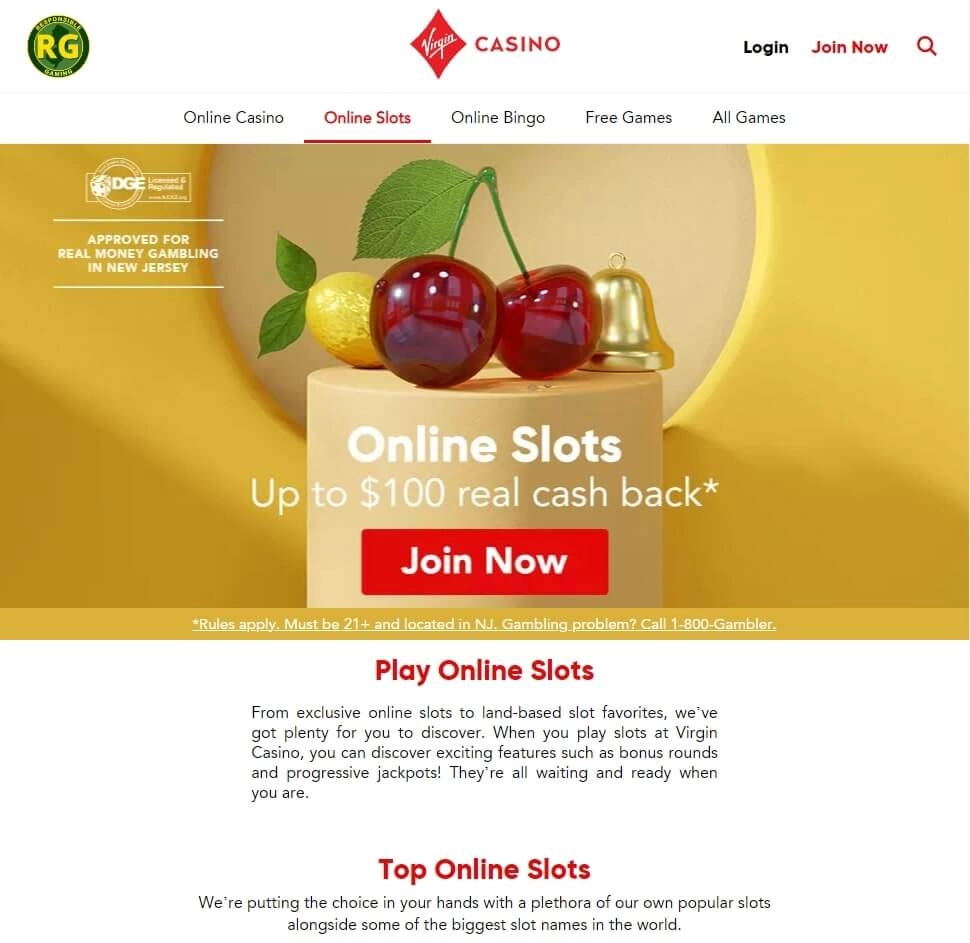 Virgin Casino slots