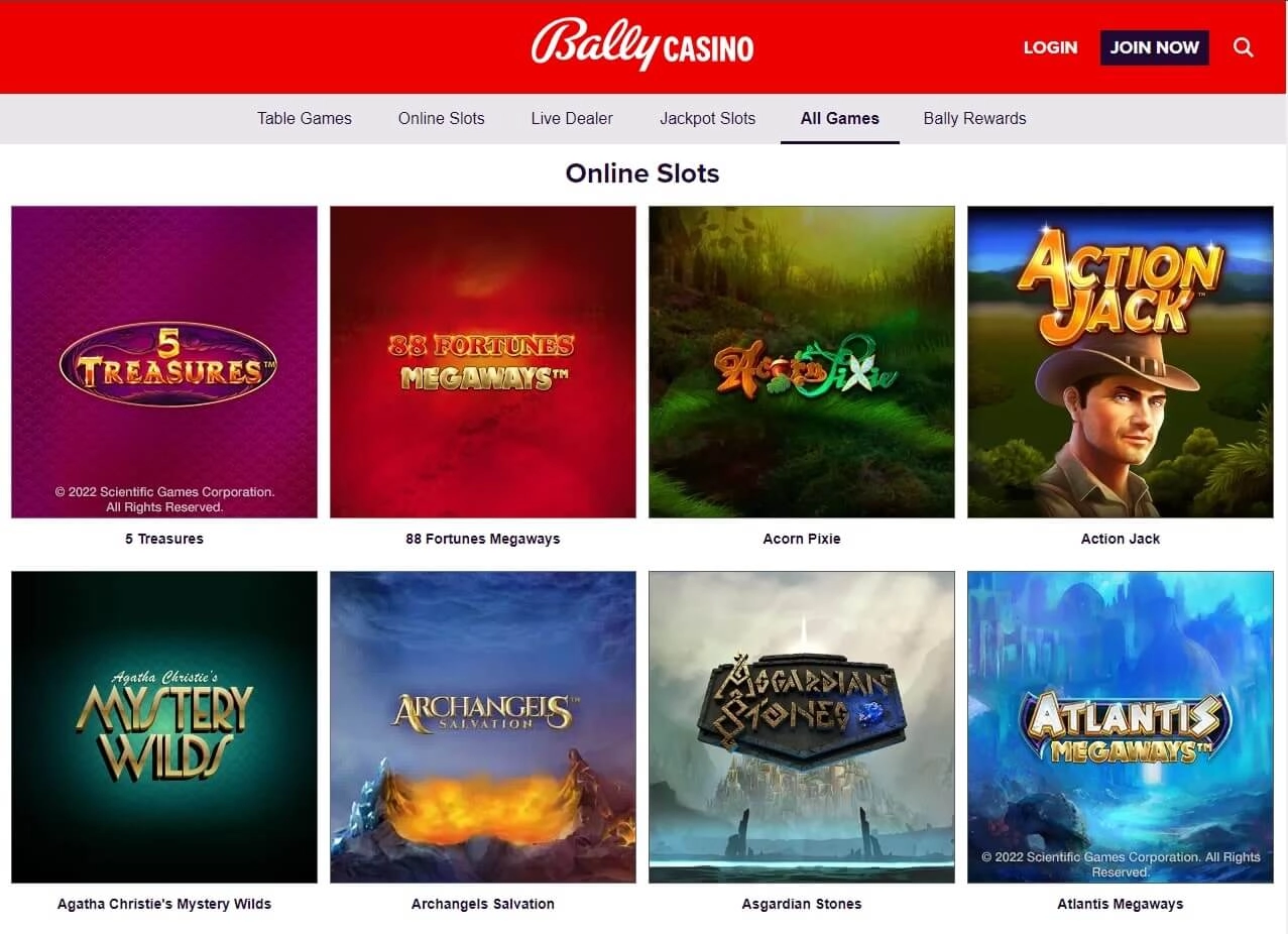 bally casino slots