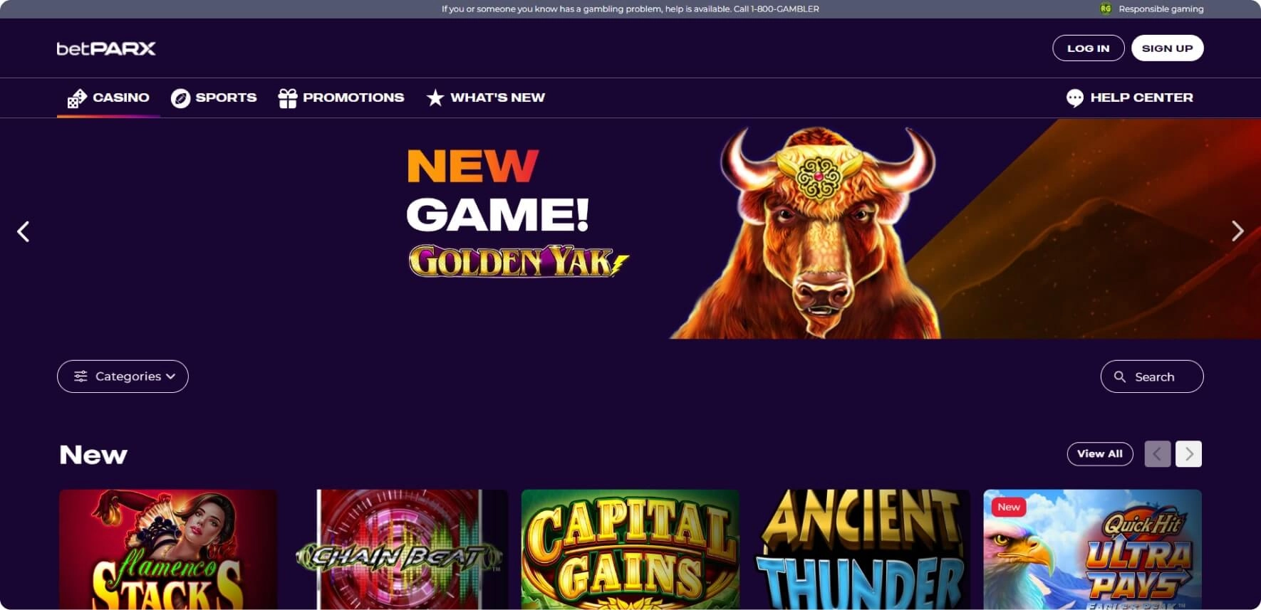 betparx casino main image