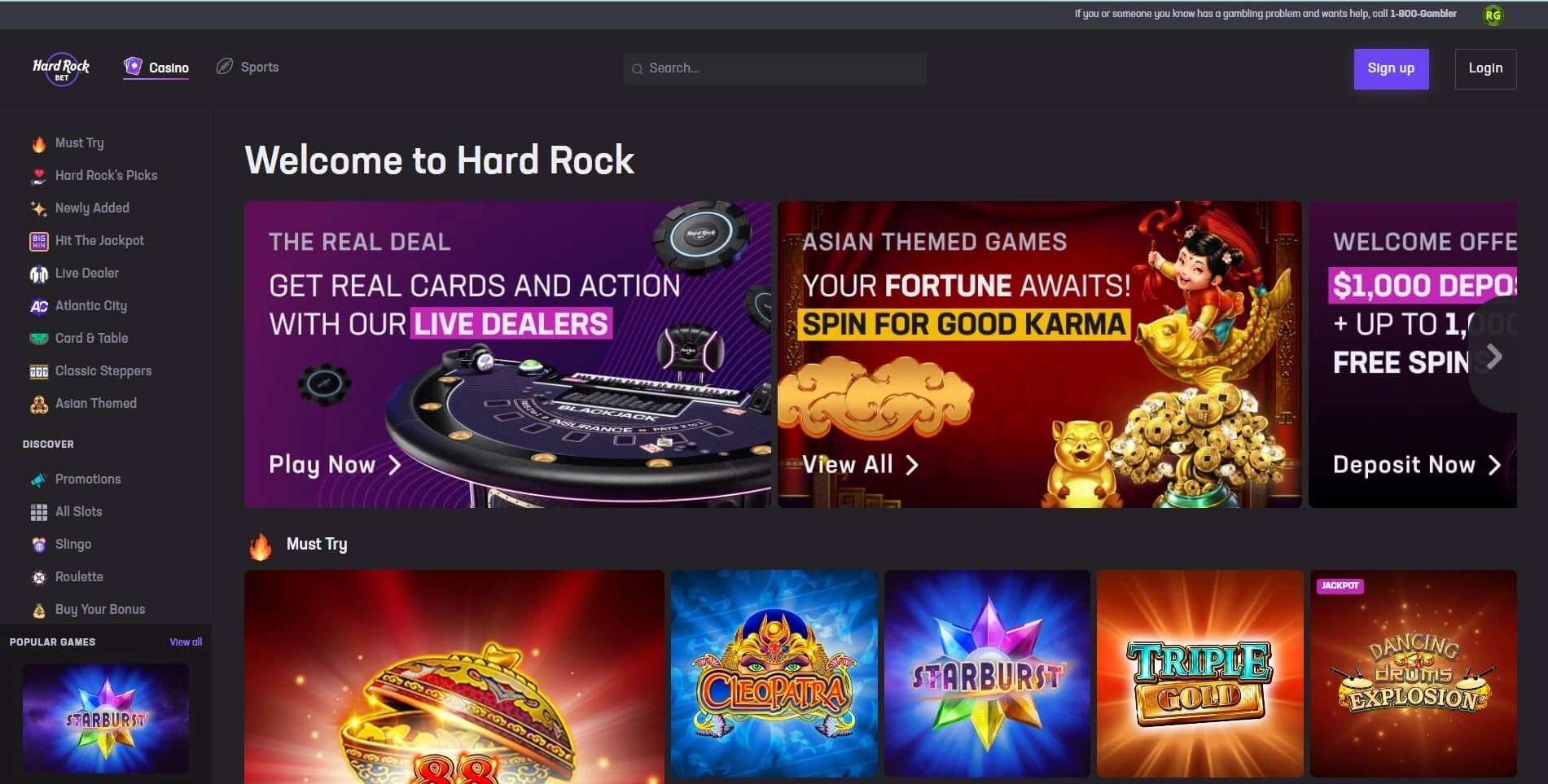hardrock casino nj games