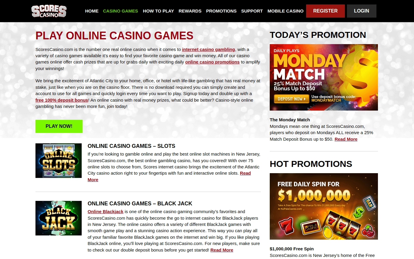 scores casino game