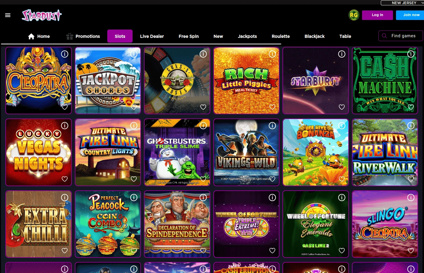 stardust slots