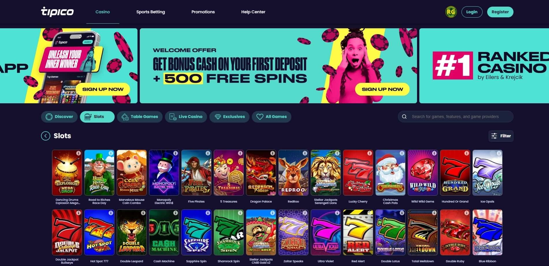 tipico casino slots